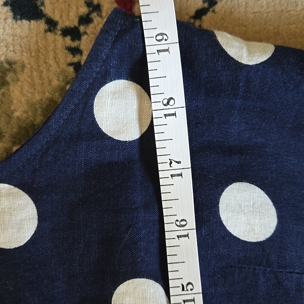 EUC J. Crew Navy/White Dot Blouse Size 10 - Picture 5 of 9
